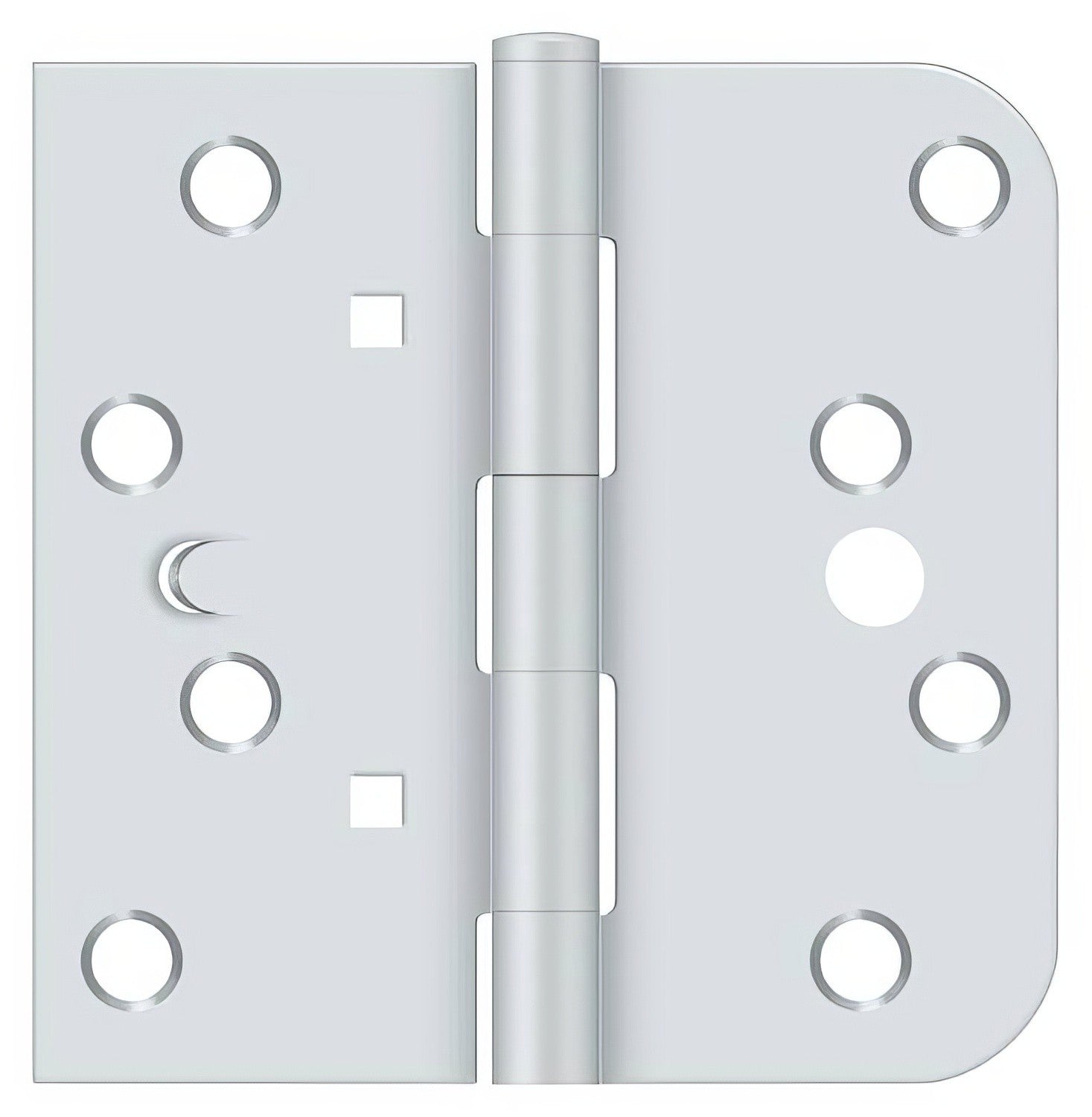 Deltana DE44058TA-RH 4" x 4" 5/8" Radius Corner Plain Bearing Door Hinge
