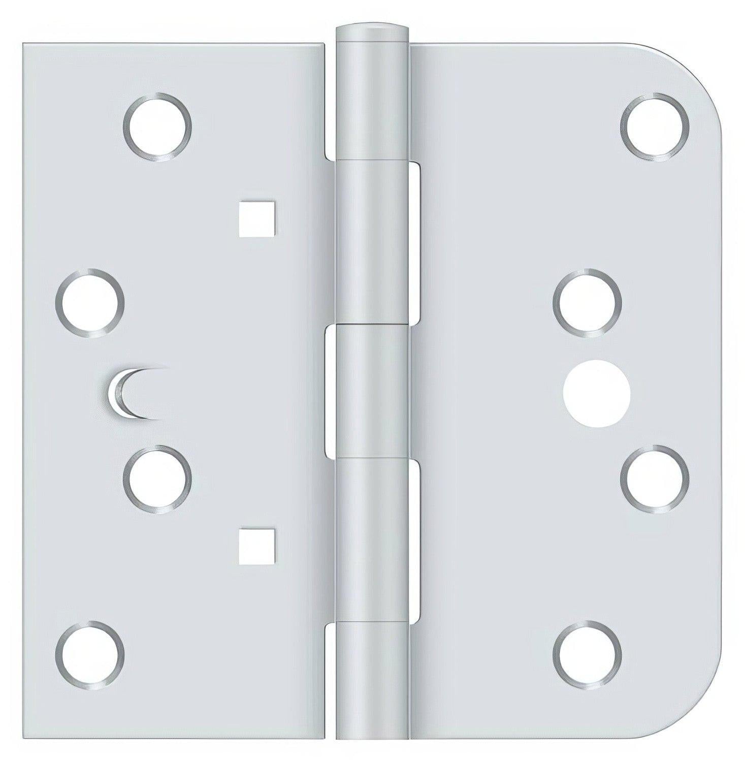 Deltana DE44058TA-RH 4" x 4" 5/8" Radius Corner Plain Bearing Door Hinge.