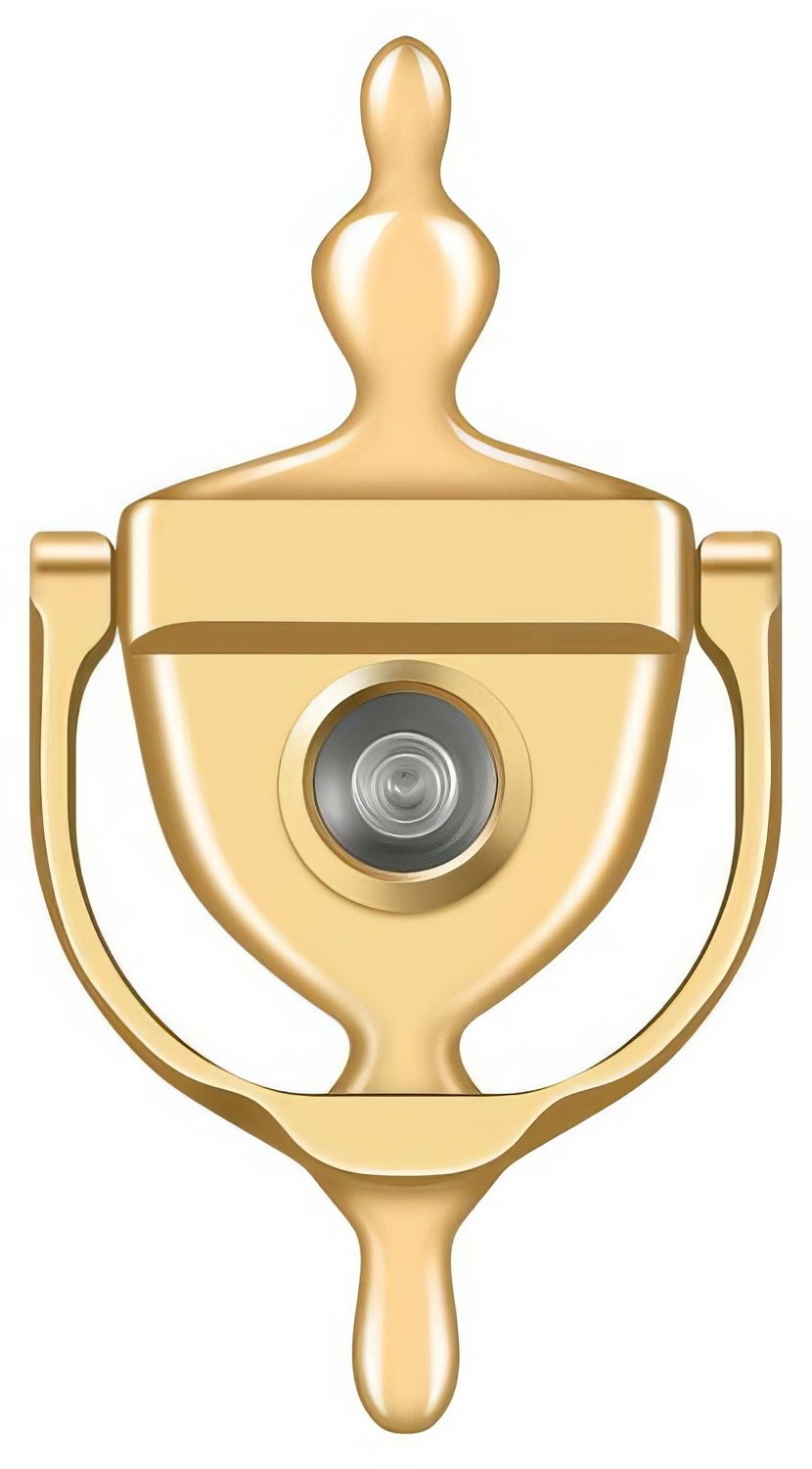 Deltana DKV630 5-7/8" Door Knocker with Glass Lens Viewer