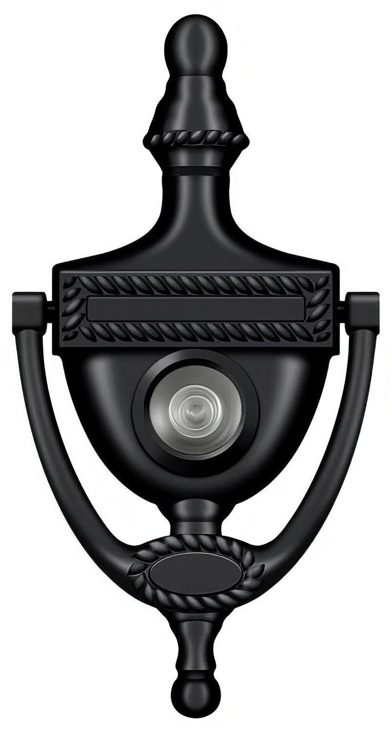 Deltana DKV6R 6" x 3-1/8" Victorian Rope Door Knocker with Glass Lens Viewer.