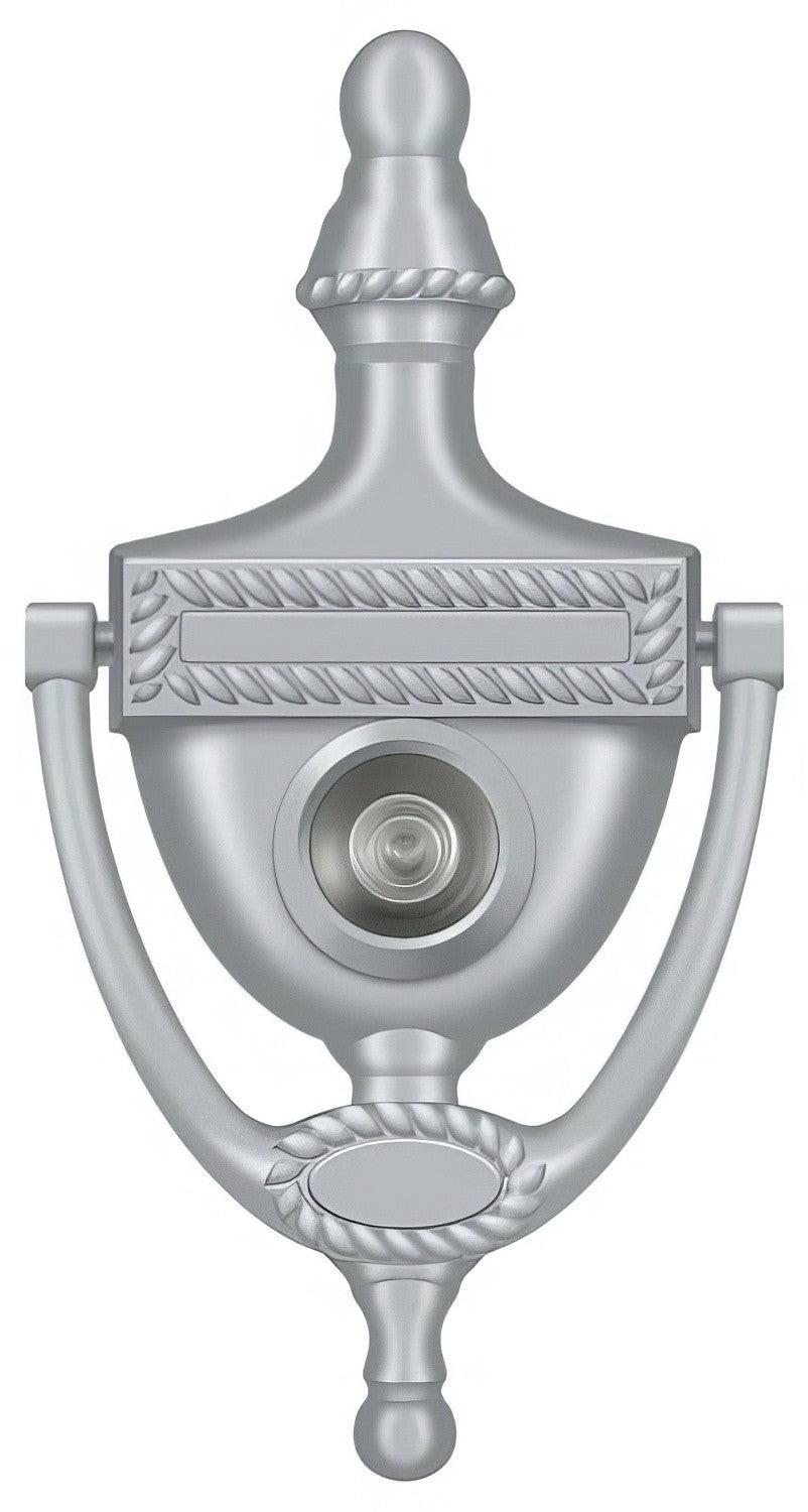 Deltana DKV6R 6" x 3-1/8" Victorian Rope Door Knocker with Glass Lens Viewer.