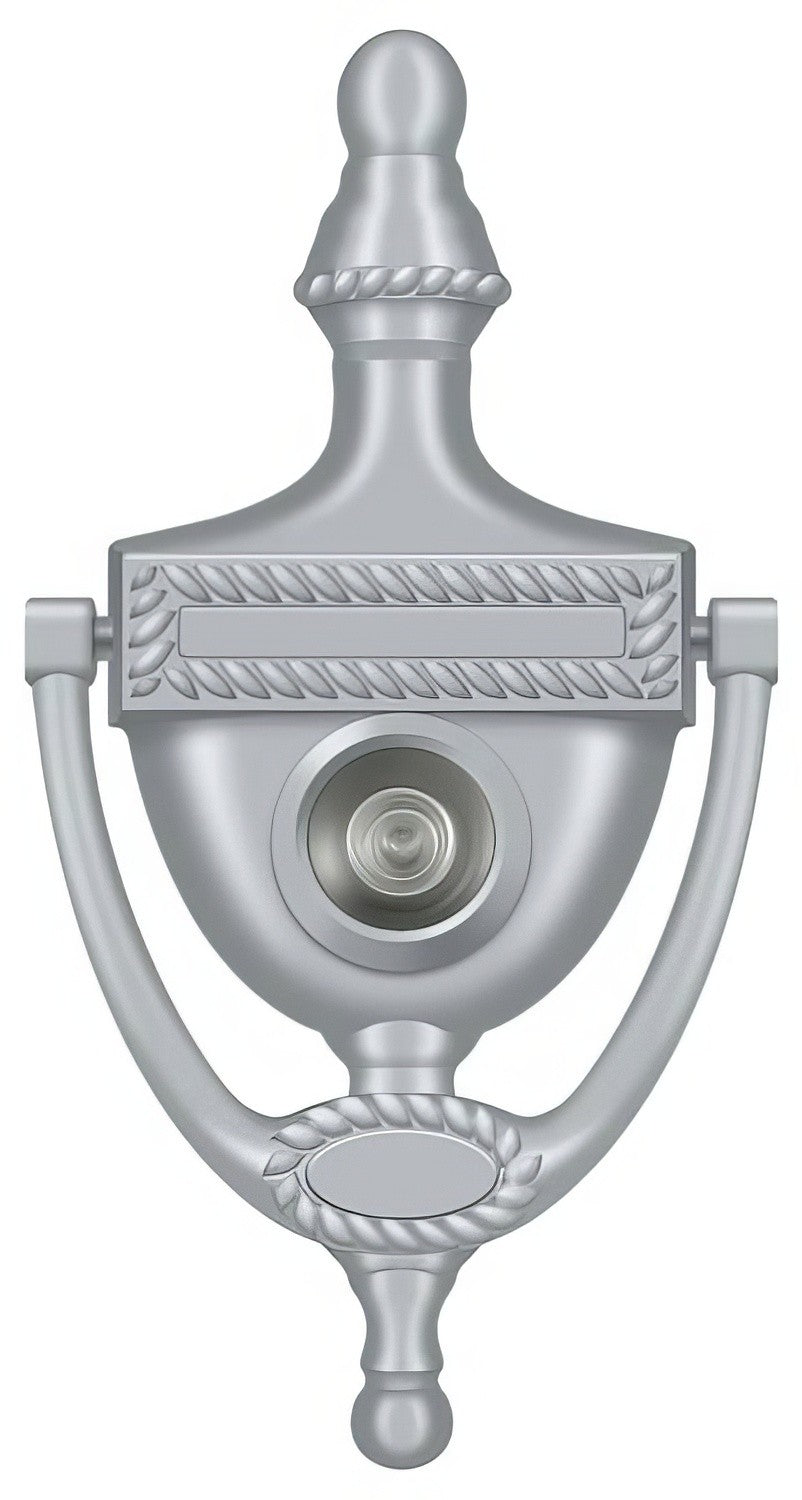 Deltana DKV6R 6" x 3-1/8" Victorian Rope Door Knocker with Glass Lens Viewer