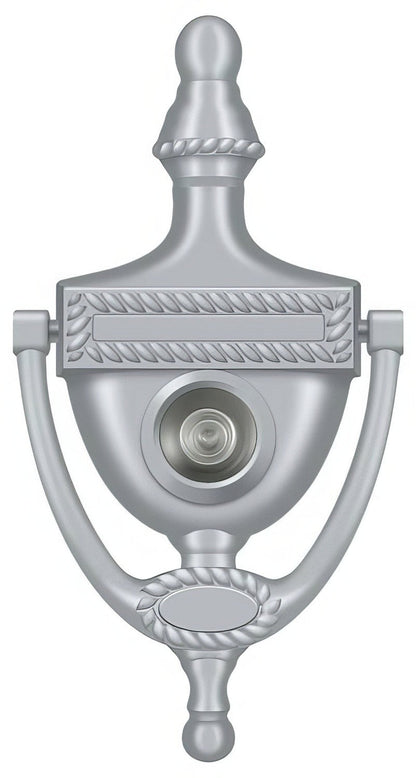 Deltana DKV6R 6" x 3-1/8" Victorian Rope Door Knocker with Glass Lens Viewer