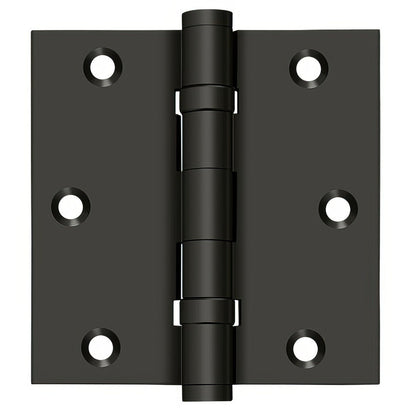 Deltana DSB35B 3-1/2" x 3-1/2" Square Corner Ball Bearing Door Hinge.