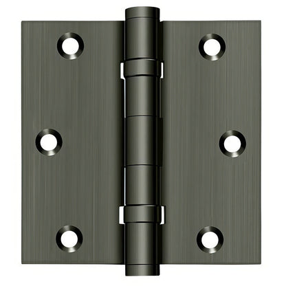 Deltana DSB35B 3-1/2" x 3-1/2" Square Corner Ball Bearing Door Hinge.