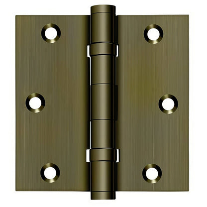 Deltana DSB35B 3-1/2" x 3-1/2" Square Corner Ball Bearing Door Hinge.