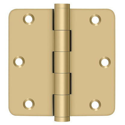 Deltana DSB35R4 3-1/2" x 3-1/2" 1/4" Radius Corner Door Hinge