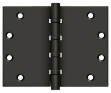 Deltana DSB4560BB10B 4-1/2" x 6" Square Corner Ball Bearing Door Hinge