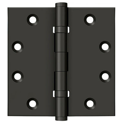 Deltana DSB45B 4-1/2" x 4-1/2" Square Corner Ball Bearing Door Hinge