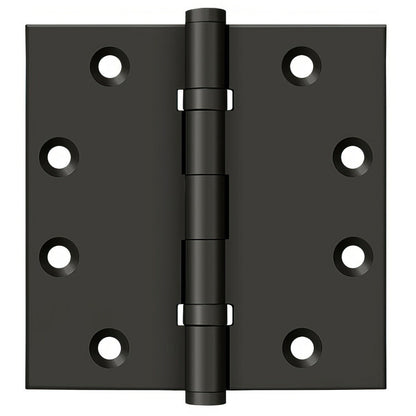Deltana DSB45B 4-1/2" x 4-1/2" Square Corner Ball Bearing Door Hinge