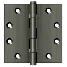 Deltana DSB45B 4-1/2" x 4-1/2" Square Corner Ball Bearing Door Hinge