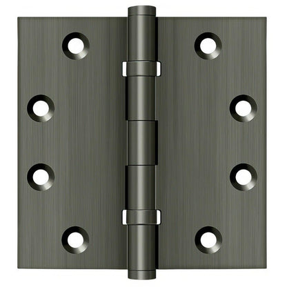 Deltana DSB45B 4-1/2" x 4-1/2" Square Corner Ball Bearing Door Hinge