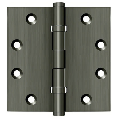 Deltana DSB45B 4-1/2" x 4-1/2" Square Corner Ball Bearing Door Hinge