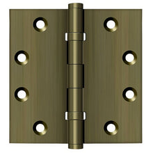 Deltana DSB45B 4-1/2" x 4-1/2" Square Corner Ball Bearing Door Hinge