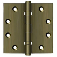 Deltana DSB45B 4-1/2" x 4-1/2" Square Corner Ball Bearing Door Hinge