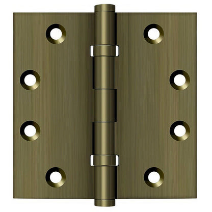 Deltana DSB45B 4-1/2" x 4-1/2" Square Corner Ball Bearing Door Hinge