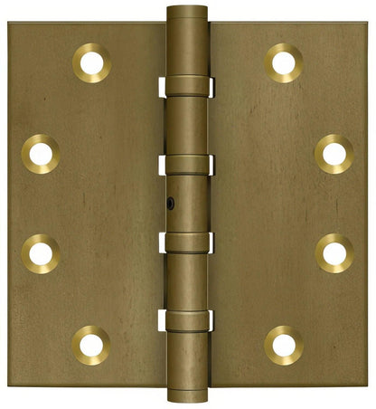 Deltana DSB45NB 4-1/2" x 4-1/2" NRP Square Corner Ball Bearing Door Hinge