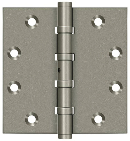 Deltana DSB45NB 4-1/2" x 4-1/2" NRP Square Corner Ball Bearing Door Hinge.
