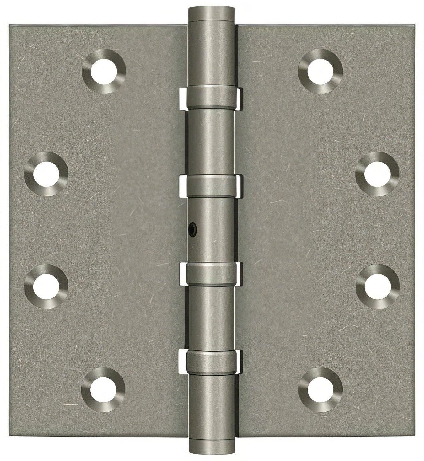Deltana DSB45NB 4-1/2" x 4-1/2" NRP Square Corner Ball Bearing Door Hinge