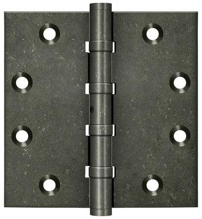 Deltana DSB45NB 4-1/2" x 4-1/2" NRP Square Corner Ball Bearing Door Hinge.