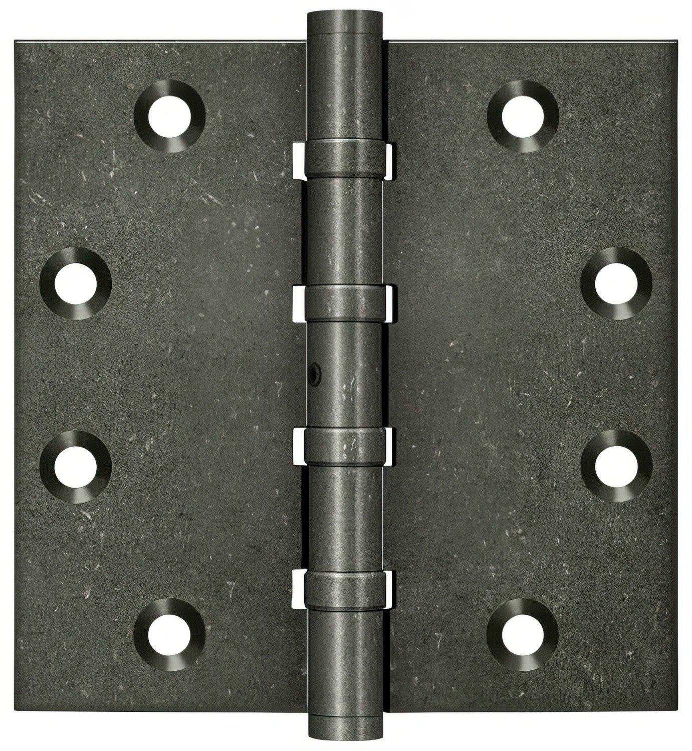 Deltana DSB45NB 4-1/2" x 4-1/2" NRP Square Corner Ball Bearing Door Hinge