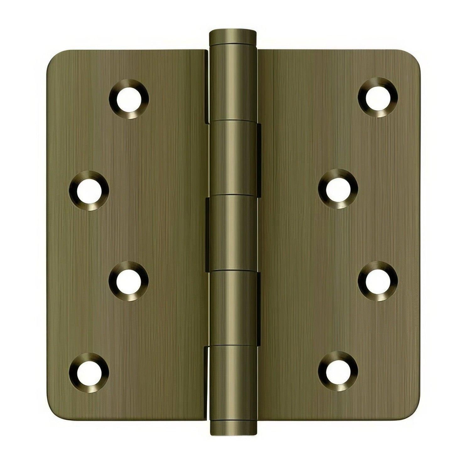 Deltana DSB4R4-RZ 4" x 4" 1/4" Radius Corner Ball Bearing Door Hinge
