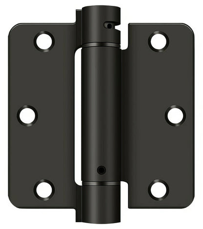 Deltana DSH35R4 3-1/2" x 3-1/2" NRP Spring Hinge with 1/4" Radius Corner - Sold Each