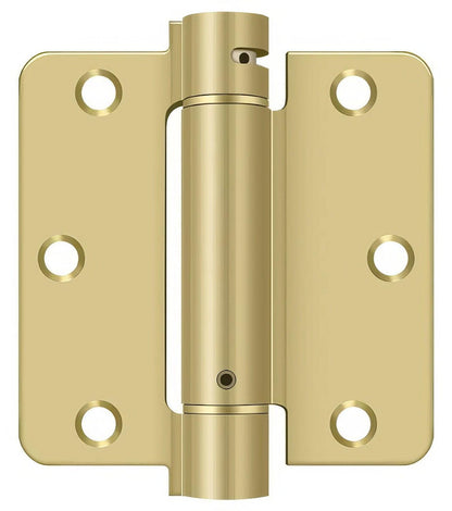 Deltana DSH35R4 3-1/2" x 3-1/2" NRP Spring Hinge with 1/4" Radius Corner - Sold Each
