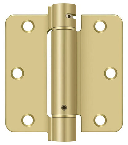 Deltana DSH35R4 3-1/2" x 3-1/2" NRP Spring Hinge with 1/4" Radius Corner - Sold Each