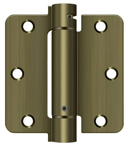 Deltana DSH35R4 3-1/2" x 3-1/2" NRP Spring Hinge with 1/4" Radius Corner - Sold Each