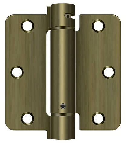 Deltana DSH35R4 3-1/2" x 3-1/2" NRP Spring Hinge with 1/4" Radius Corner - Sold Each