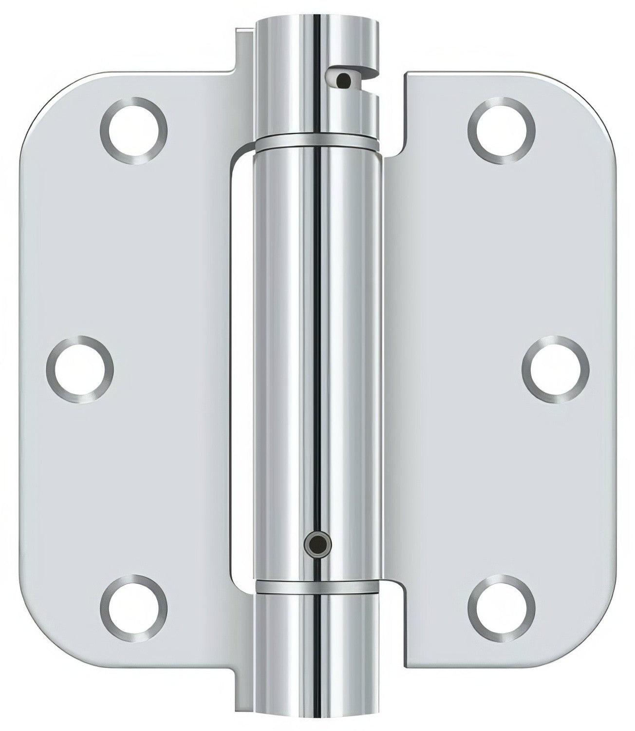 Deltana DSH35R5 3-1/2" x 3-1/2" NRP Spring Hinge with 5/8" Radius Corner - Sold Each