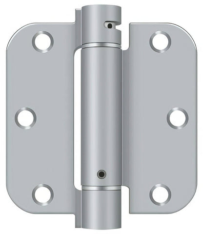 Deltana DSH35R5 3-1/2" x 3-1/2" NRP Spring Hinge with 5/8" Radius Corner - Sold Each