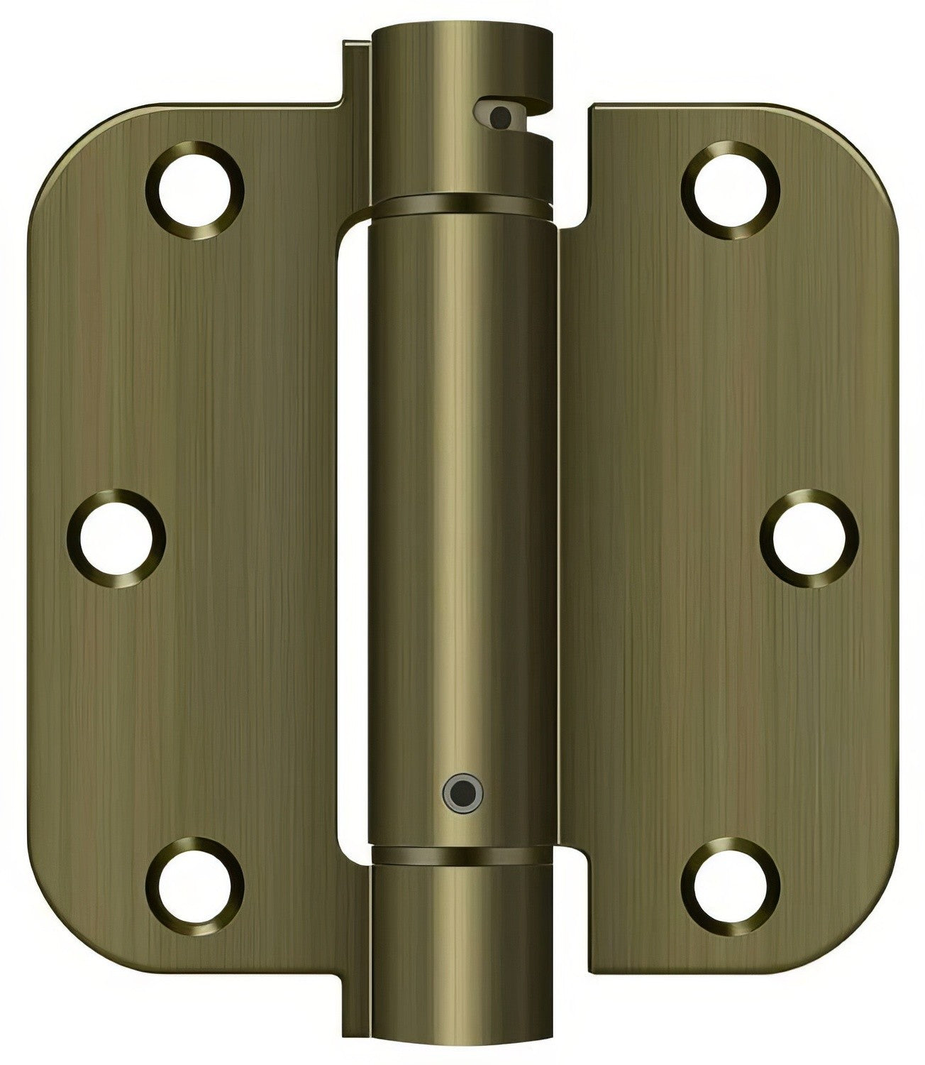 Deltana DSH35R5 3-1/2" x 3-1/2" NRP Spring Hinge with 5/8" Radius Corner - Sold Each