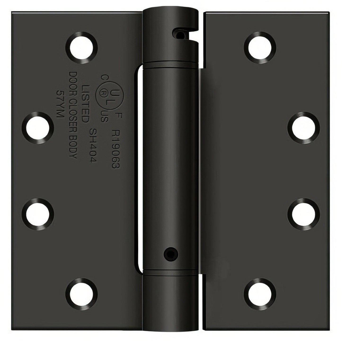 Deltana DSH45 4-1/2" x 4-1/2" NRP Square Corner Spring Hinge.