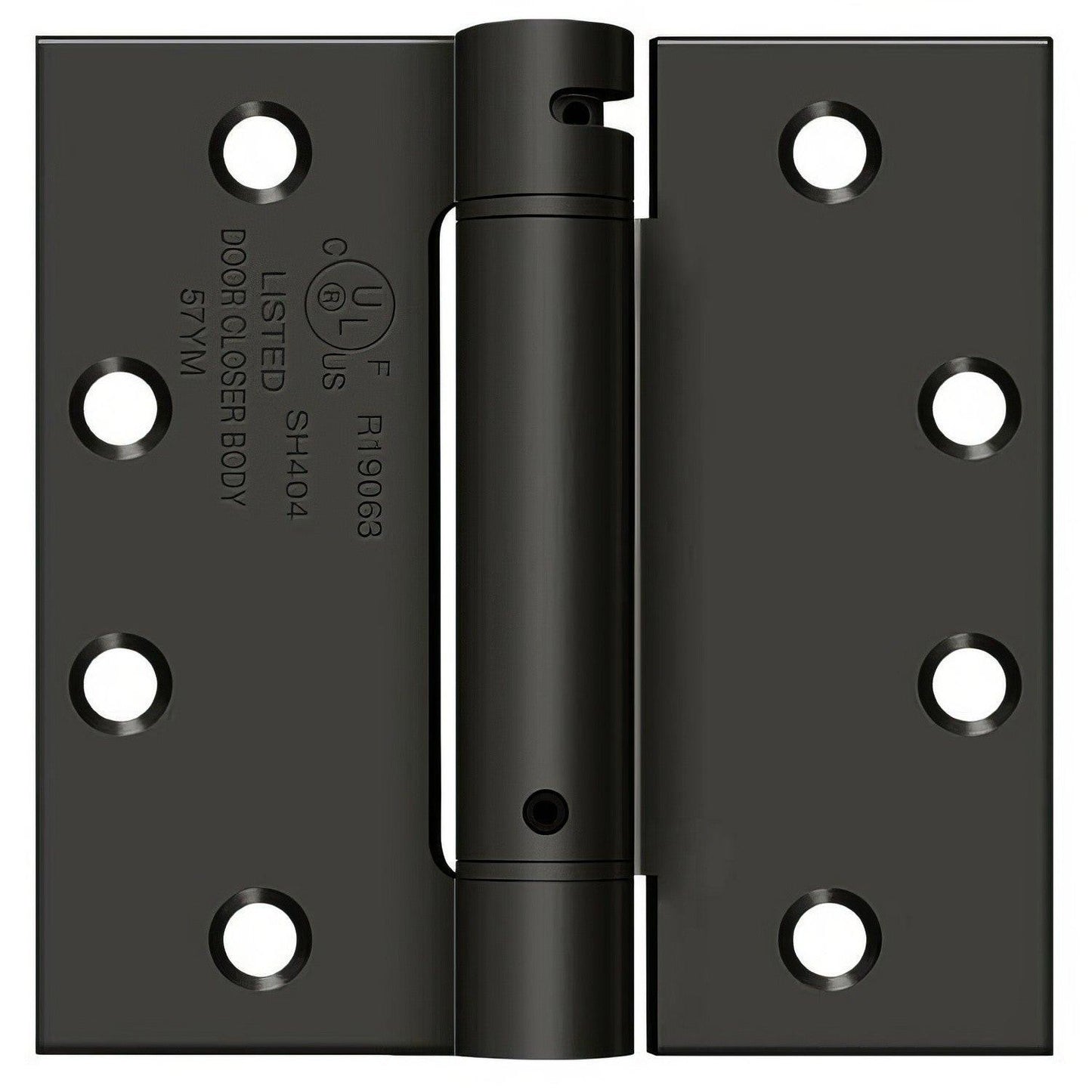 Deltana DSH45 4-1/2" x 4-1/2" NRP Square Corner Spring Hinge.