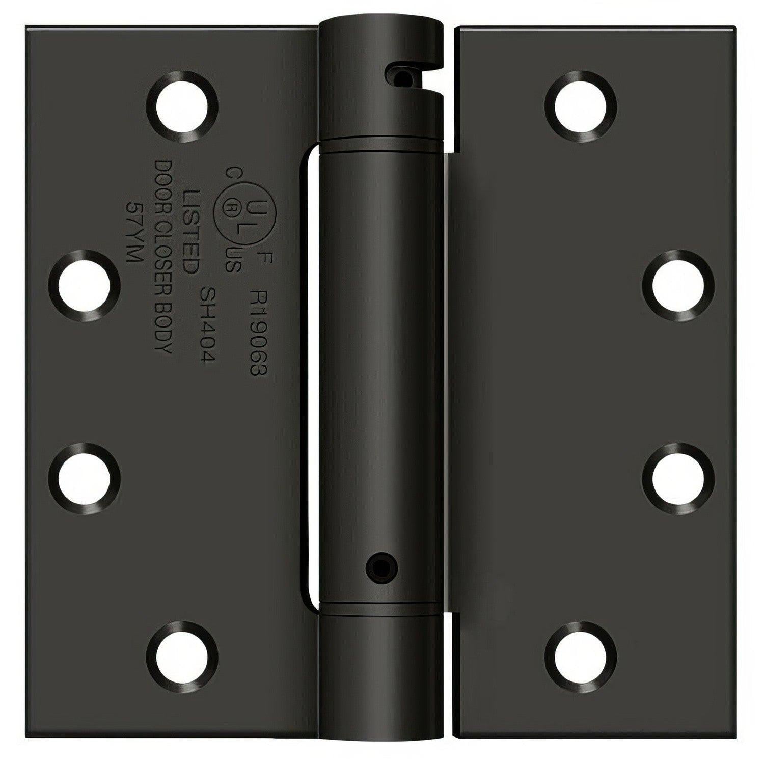 Deltana DSH45 4-1/2" x 4-1/2" NRP Square Corner Spring Hinge.