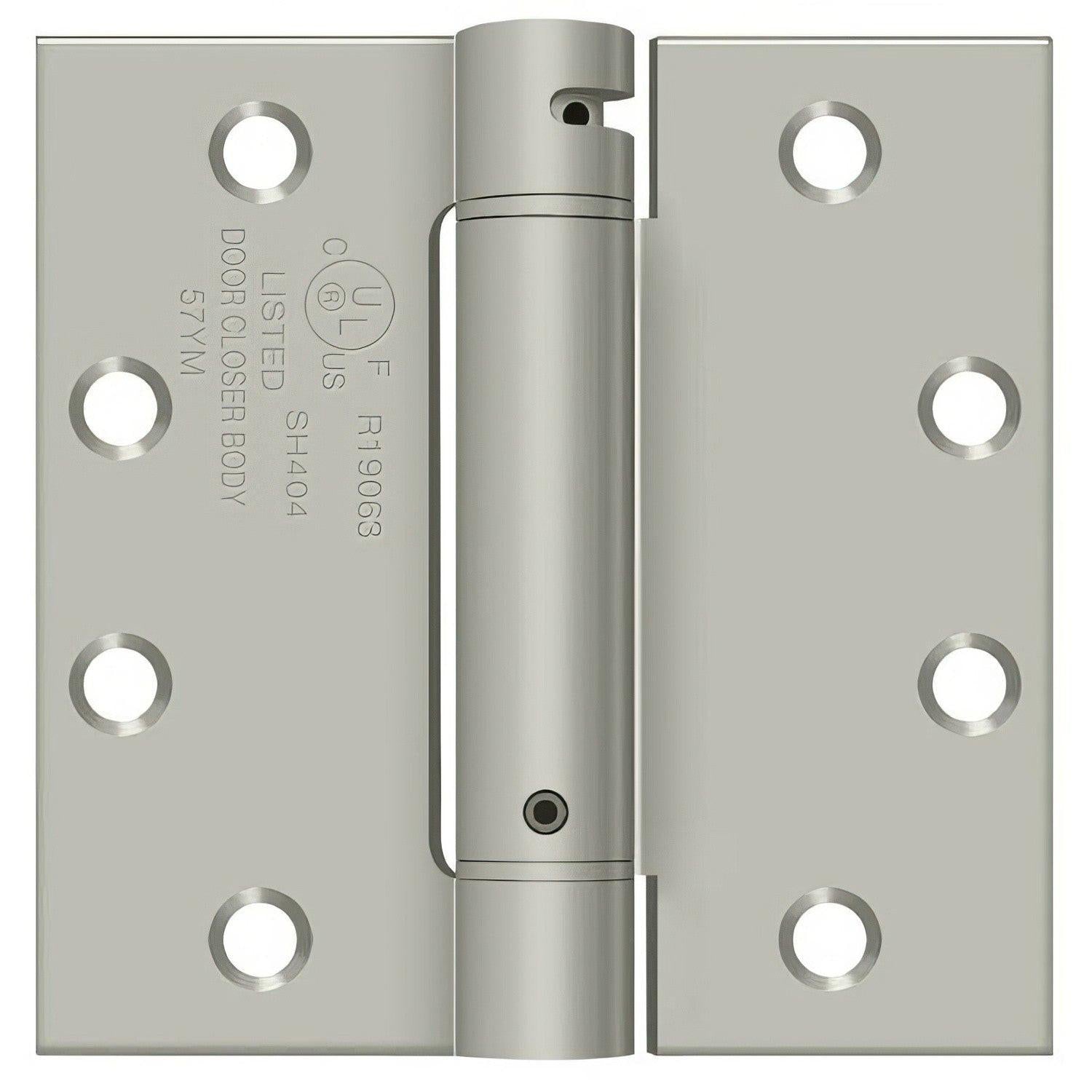 Deltana DSH45 4-1/2" x 4-1/2" NRP Square Corner Spring Hinge.