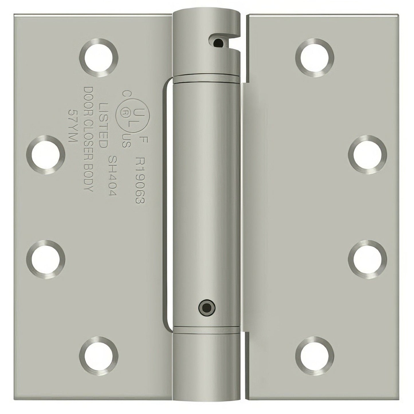 Deltana DSH45 4-1/2" x 4-1/2" NRP Square Corner Spring Hinge.