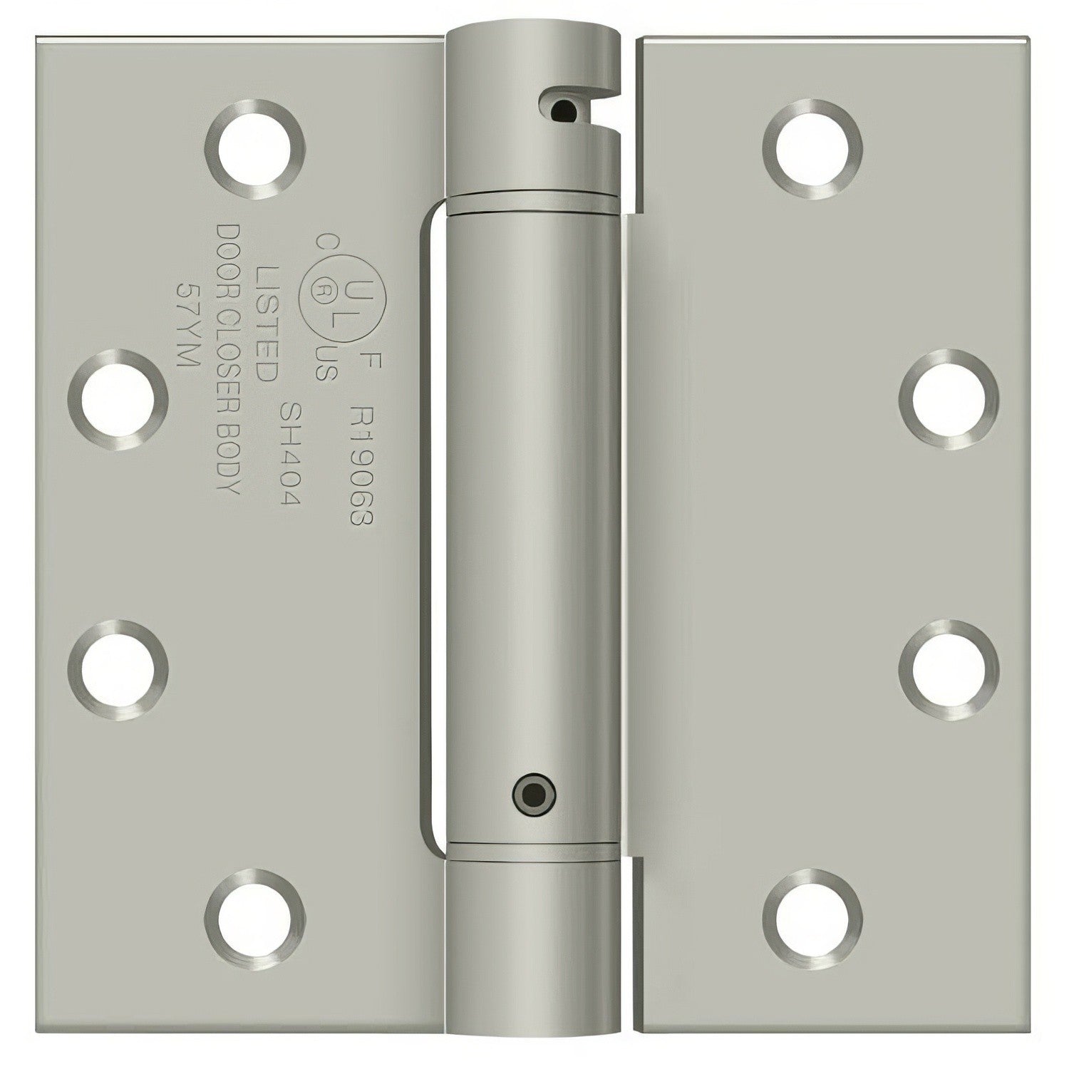 Deltana DSH45 4-1/2" x 4-1/2" NRP Square Corner Spring Hinge.
