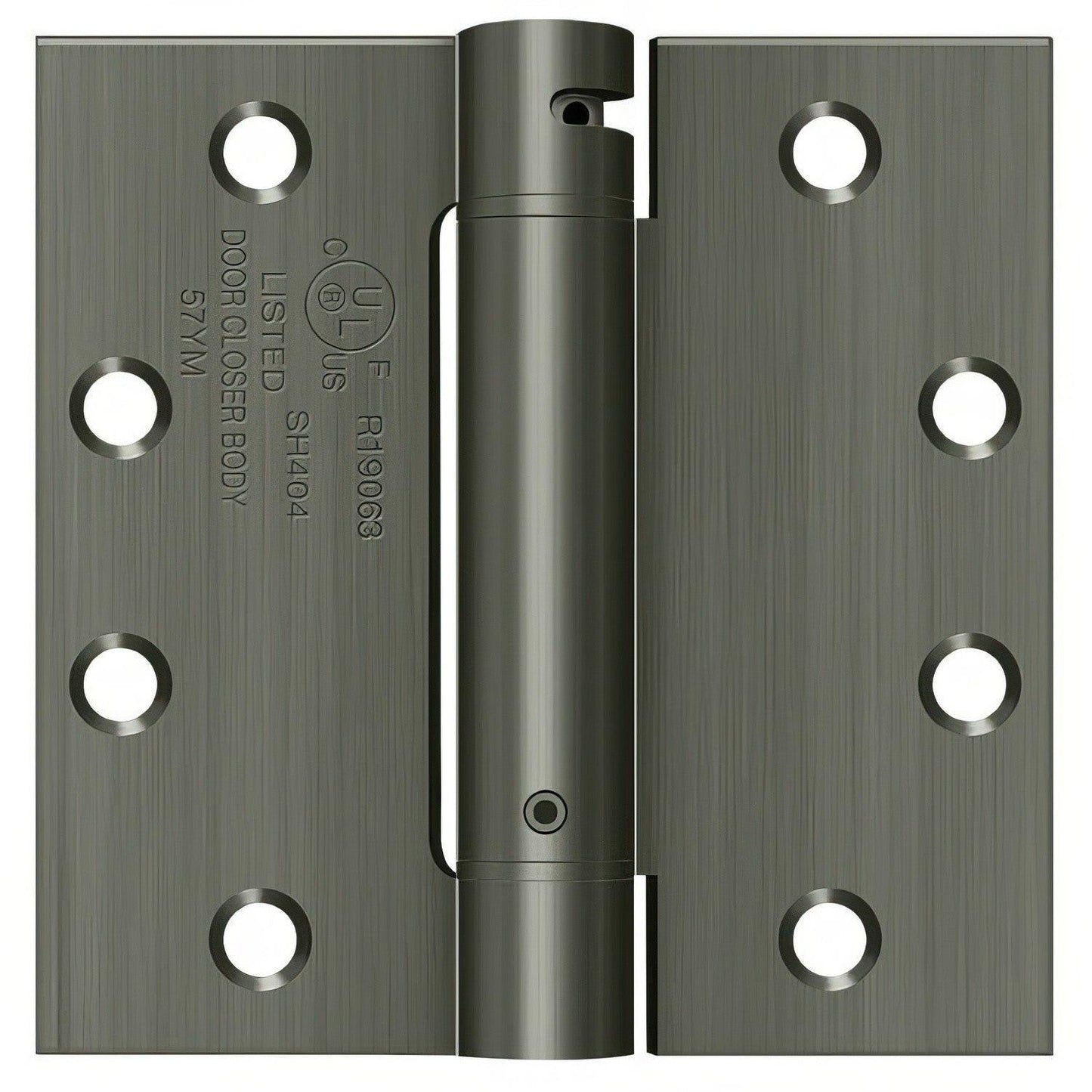 Deltana DSH45 4-1/2" x 4-1/2" NRP Square Corner Spring Hinge.