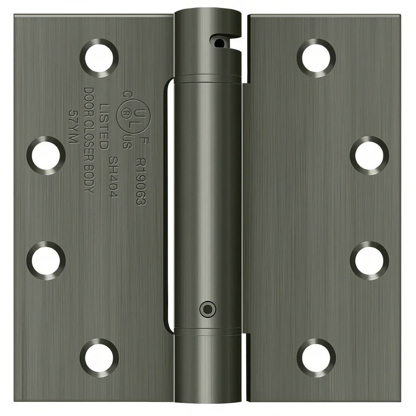 Deltana DSH45 4-1/2" x 4-1/2" NRP Square Corner Spring Hinge.