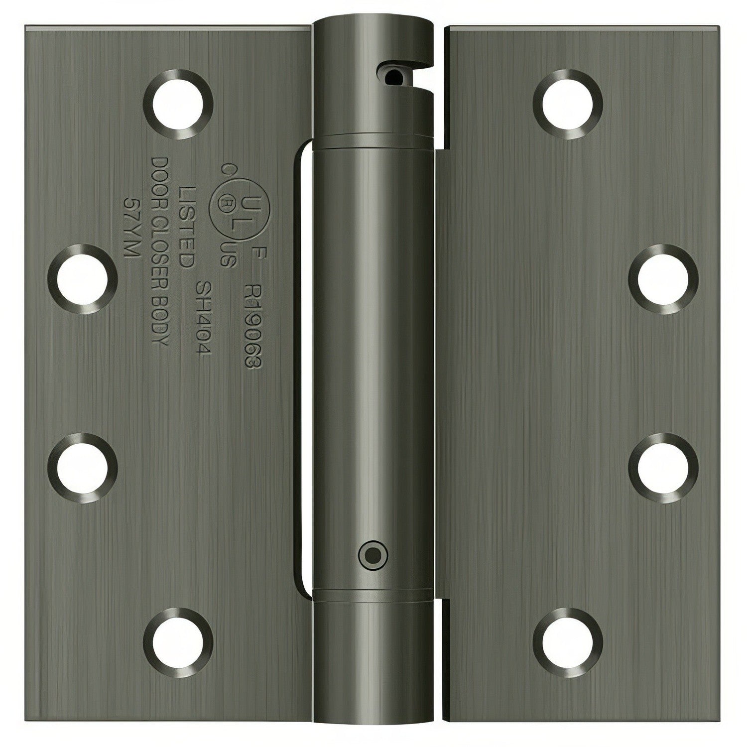 Deltana DSH45 4-1/2" x 4-1/2" NRP Square Corner Spring Hinge.