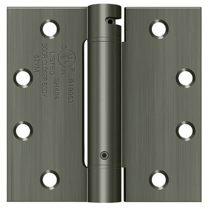 Deltana DSH45 4-1/2" x 4-1/2" NRP Square Corner Spring Hinge.