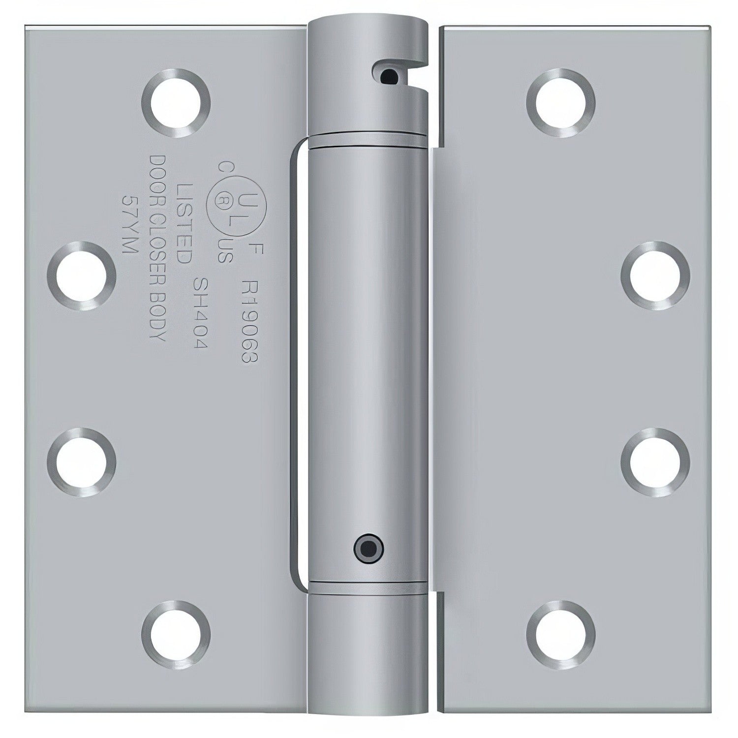 Deltana DSH45 4-1/2" x 4-1/2" NRP Square Corner Spring Hinge.