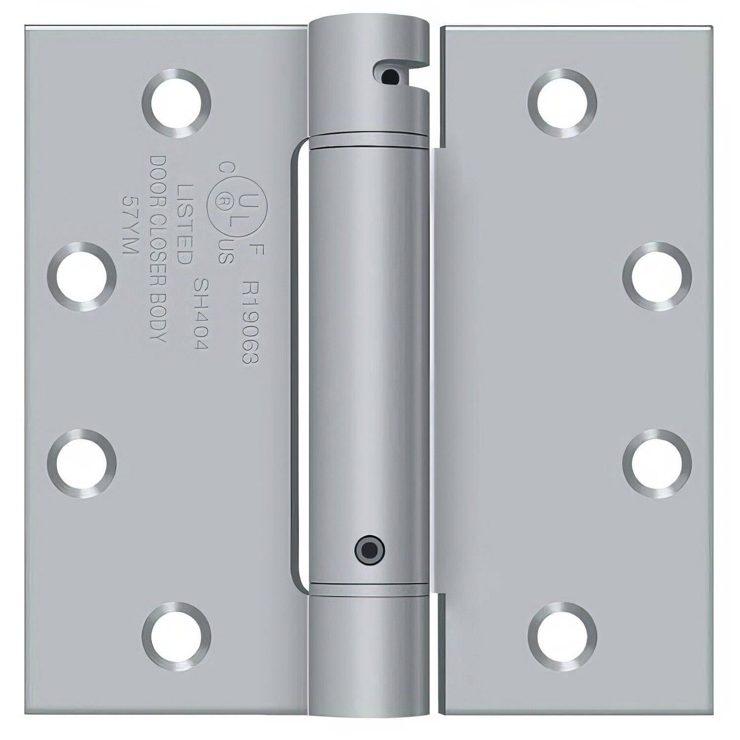 Deltana DSH45 4-1/2" x 4-1/2" NRP Square Corner Spring Hinge.