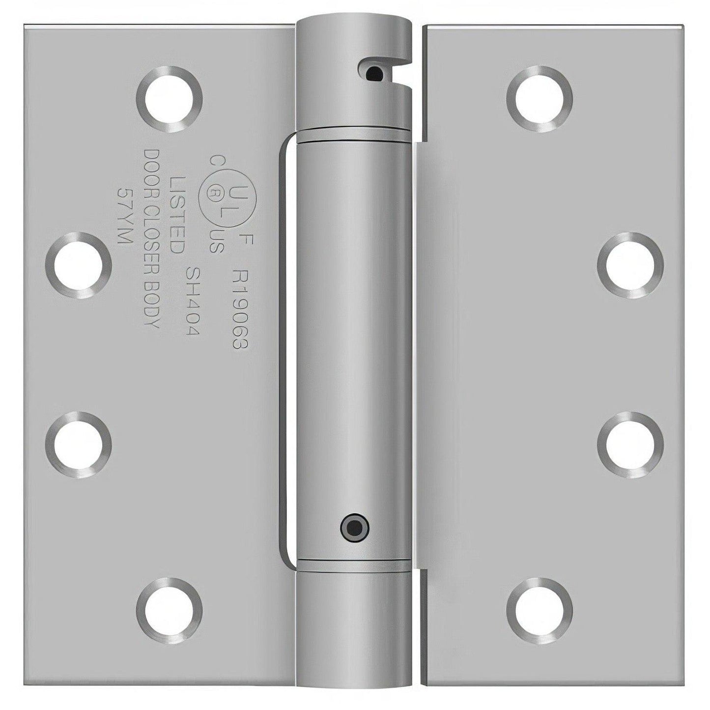 Deltana DSH45 4-1/2" x 4-1/2" NRP Square Corner Spring Hinge.