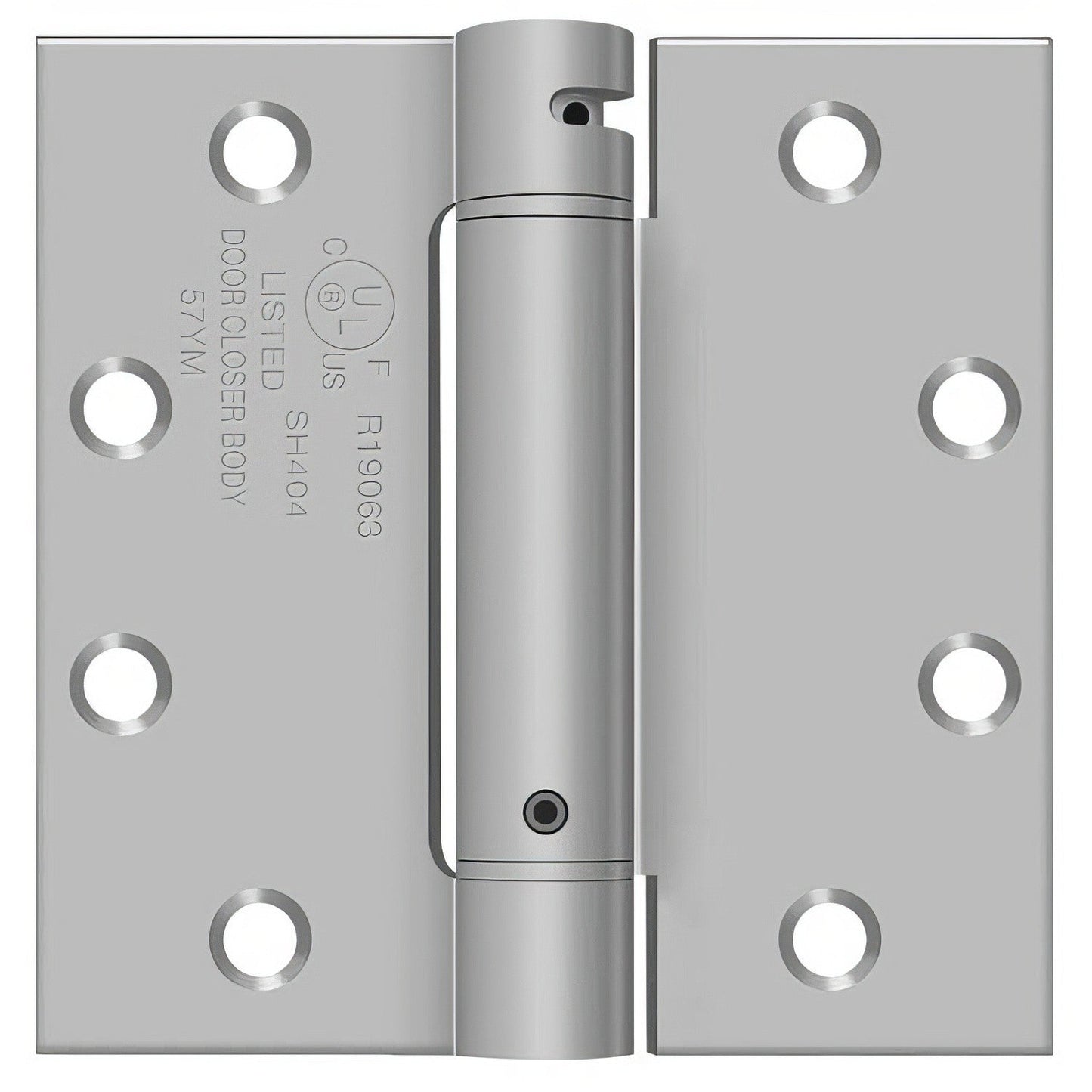 Deltana DSH45 4-1/2" x 4-1/2" NRP Square Corner Spring Hinge.