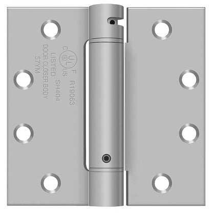 Deltana DSH45 4-1/2" x 4-1/2" NRP Square Corner Spring Hinge.