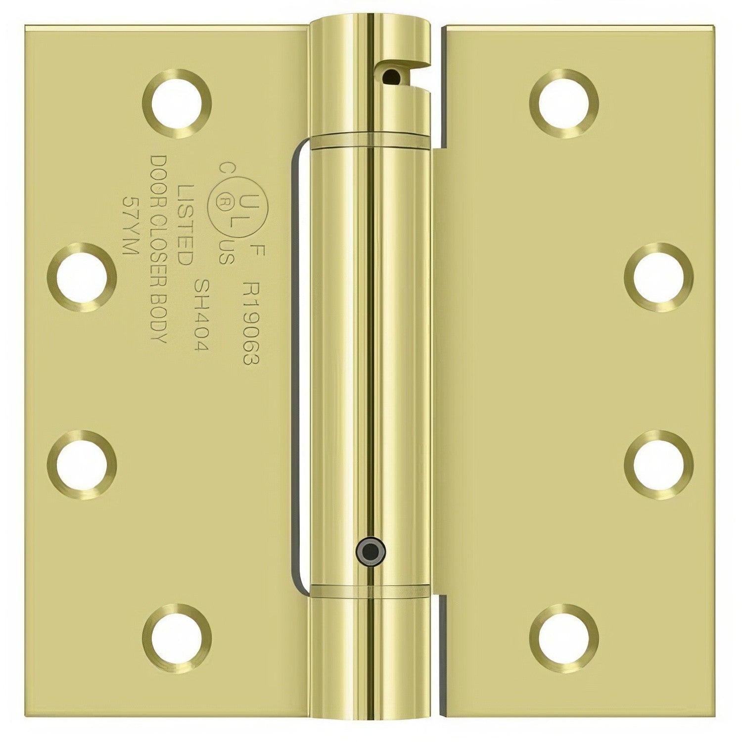 Deltana DSH45 4-1/2" x 4-1/2" NRP Square Corner Spring Hinge.